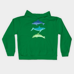 Three dolphins Kids Hoodie